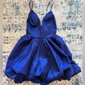 Windsor Royal Blue Spaghetti Strap Mini Dress